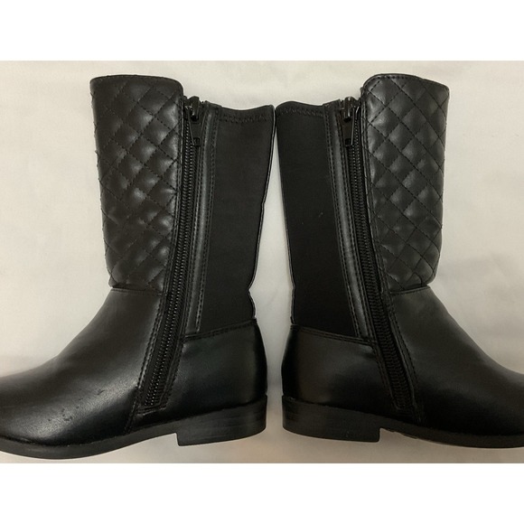Michael Kors Orchid Black Boots – MK Logo Zip Closure Size US 7 Toddler/Kid - Picture 7 of 10